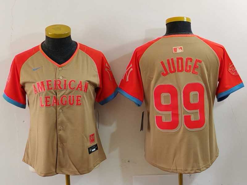 Womens New York Yankees #99 Aaron Judge Cream 2024 All Star Limited Stitched Jersey->2024 mlb all-star->MLB Jersey